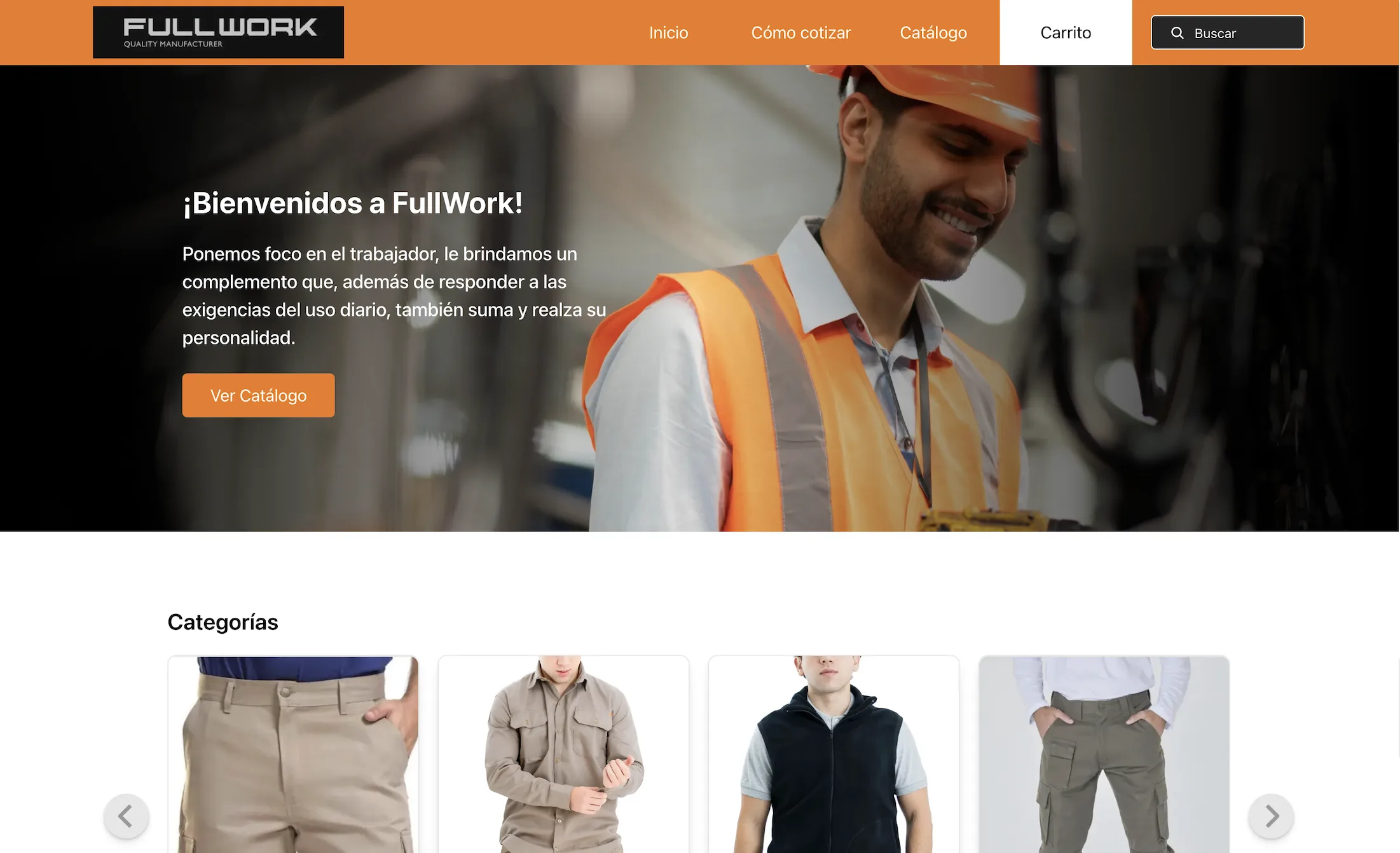 FullWork eCommerce screenshot 1