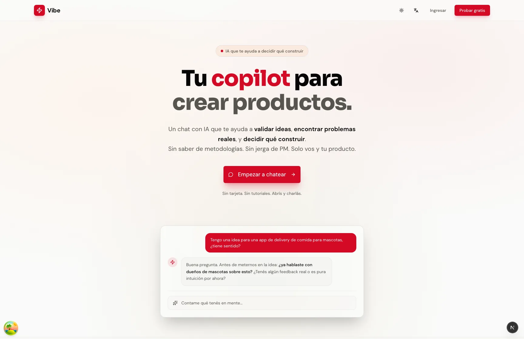 Vibe Product OS screenshot 1